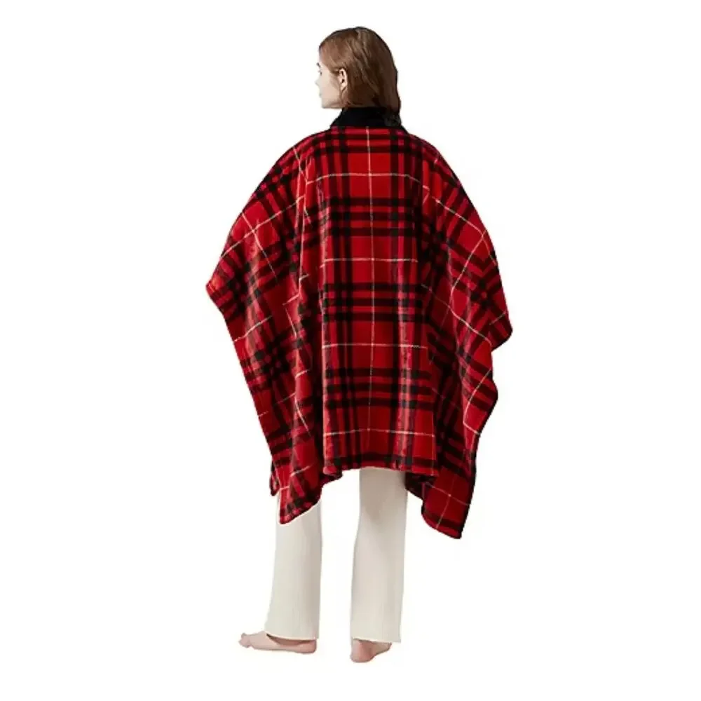 NEW! True North Plush Wearable Throw Wrap Gray